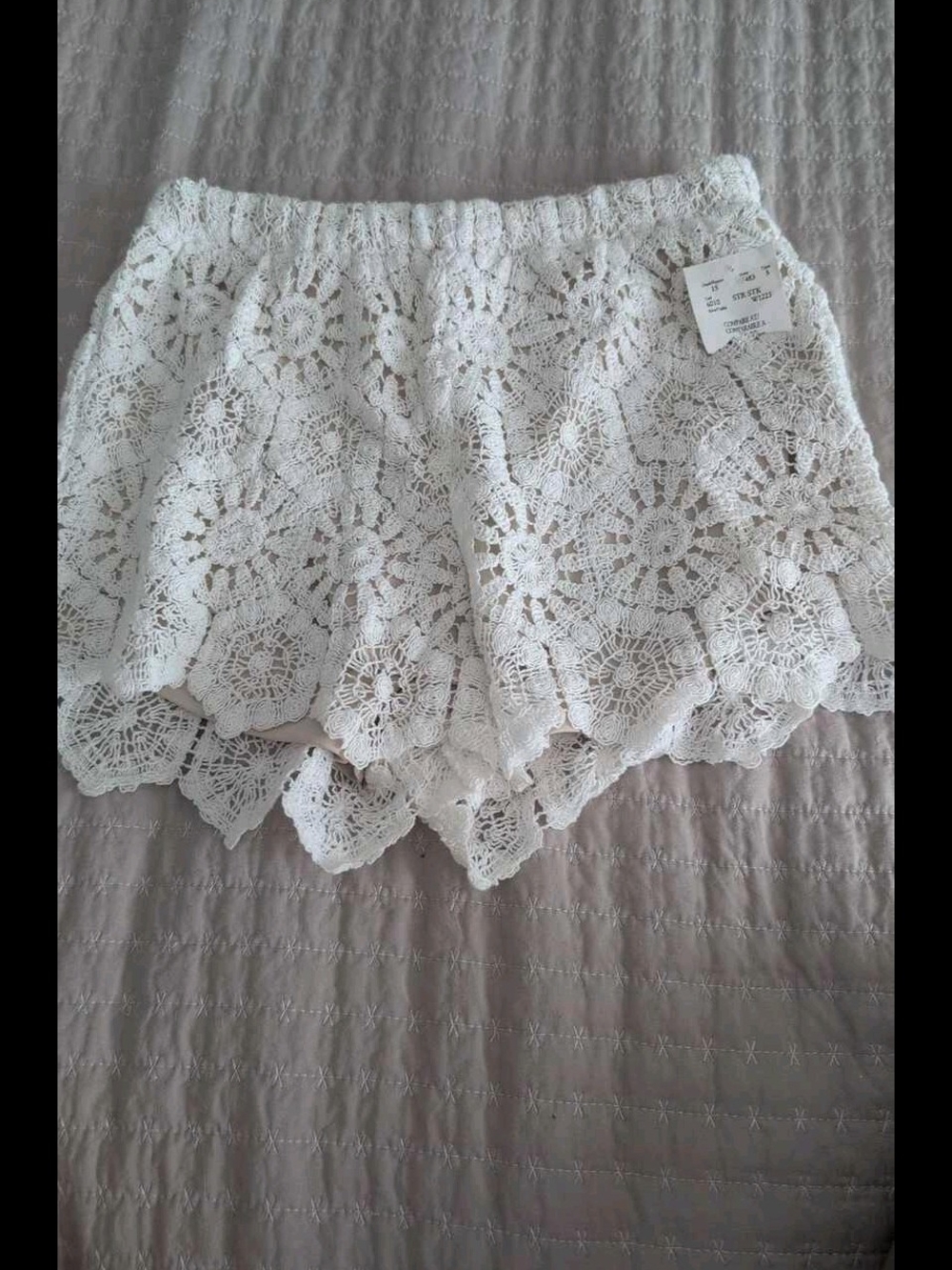 White Crochet Lace Women’s Shorts